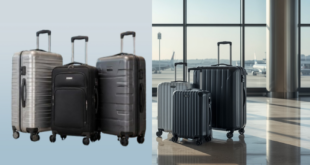 Hanke Expandable Trunk Checked Luggage large hard shell suitcase for international travel and family vacations